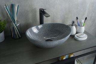 Раковина Gid Mnc331 54430 накладная под камень глянцевая 41x34x15